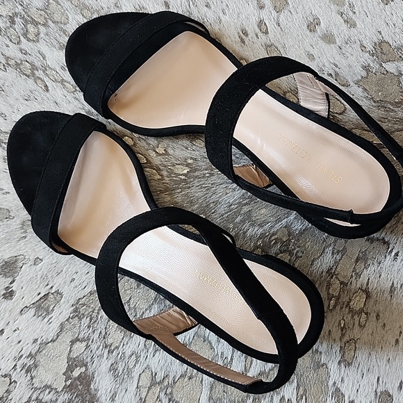 Stuart Weitzman Tisha Block Heel Suede Sandal Sz7 - Picture 2 of 8